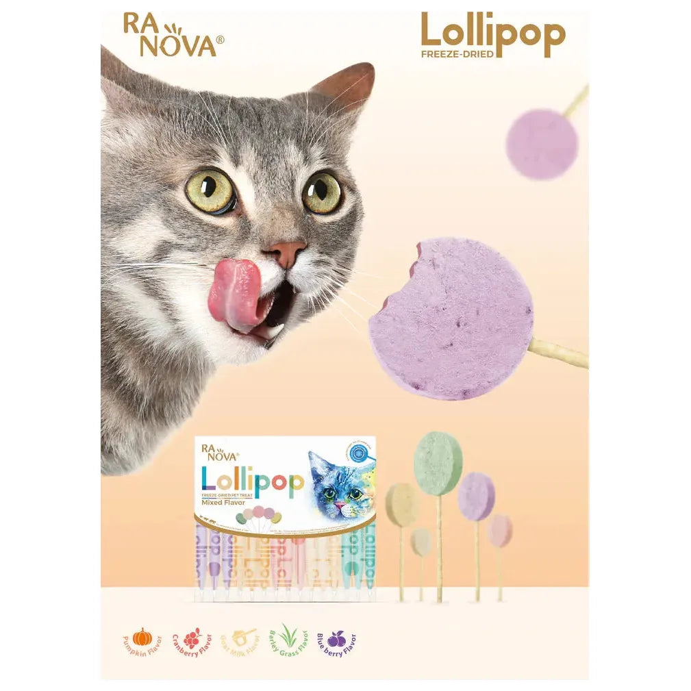 RANOVA Cat Treats Freeze Dried Lollipop Mix Flavour 15pcs