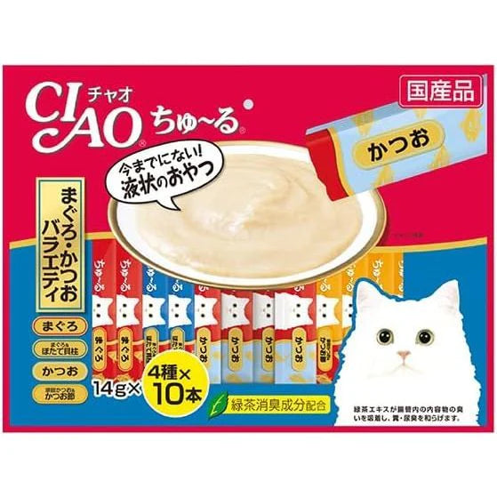 CIAO Churu Cat Treat Tuna Bonito Variety (40pcs/pk)