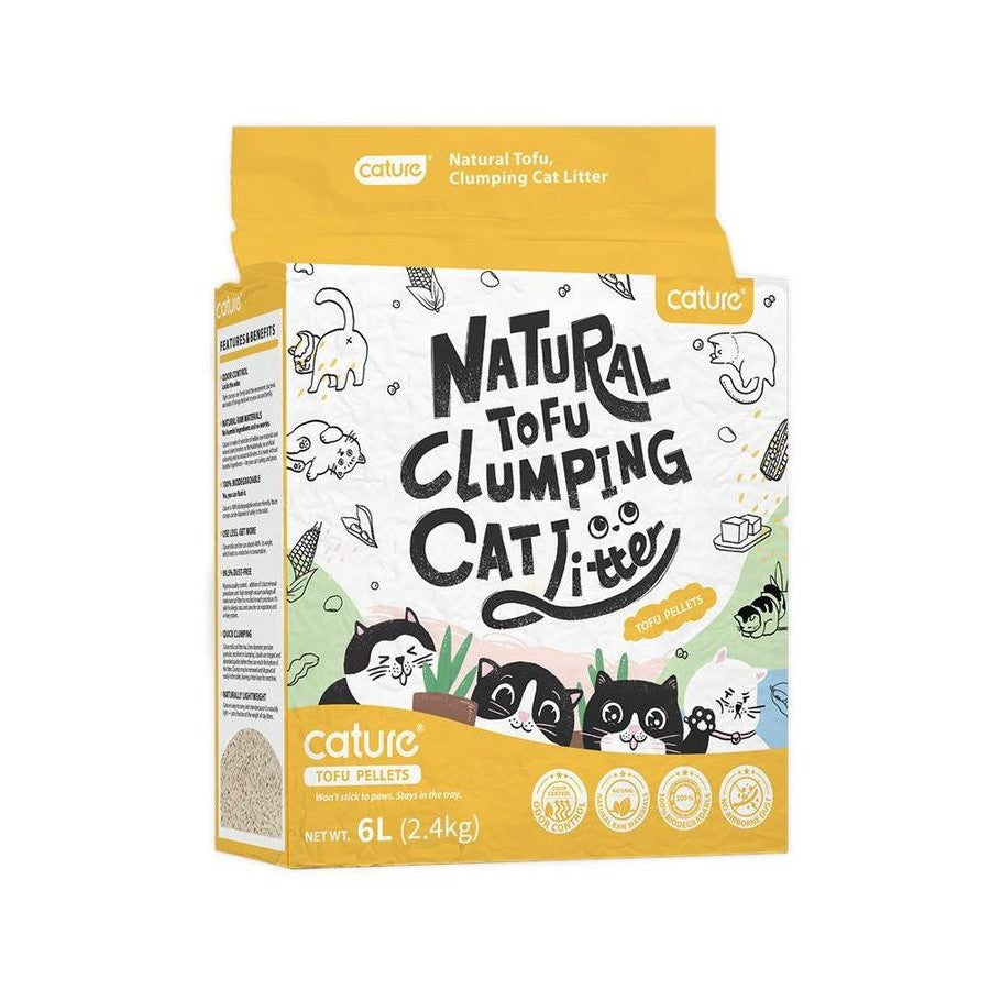 CATURE Natural Tofu Clumping Cat Litter 6L/2.4kg