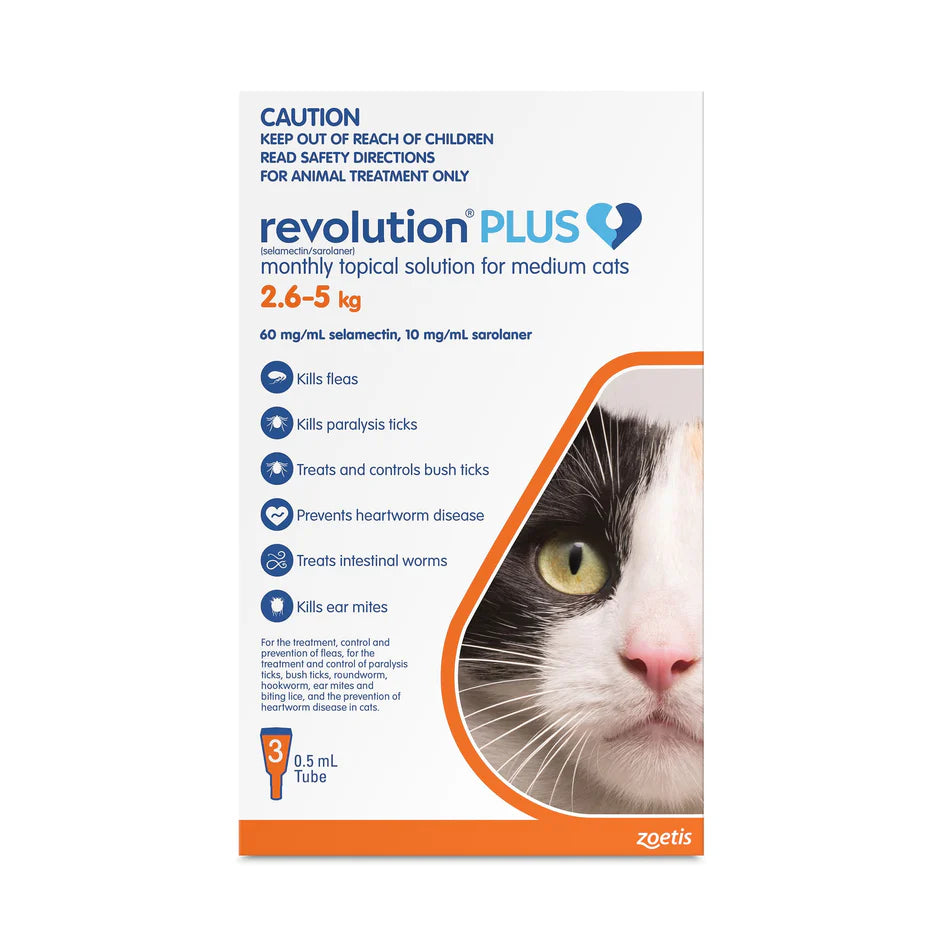 Revolution Plus Medium Cat 2.6-5kg (3 Pack)