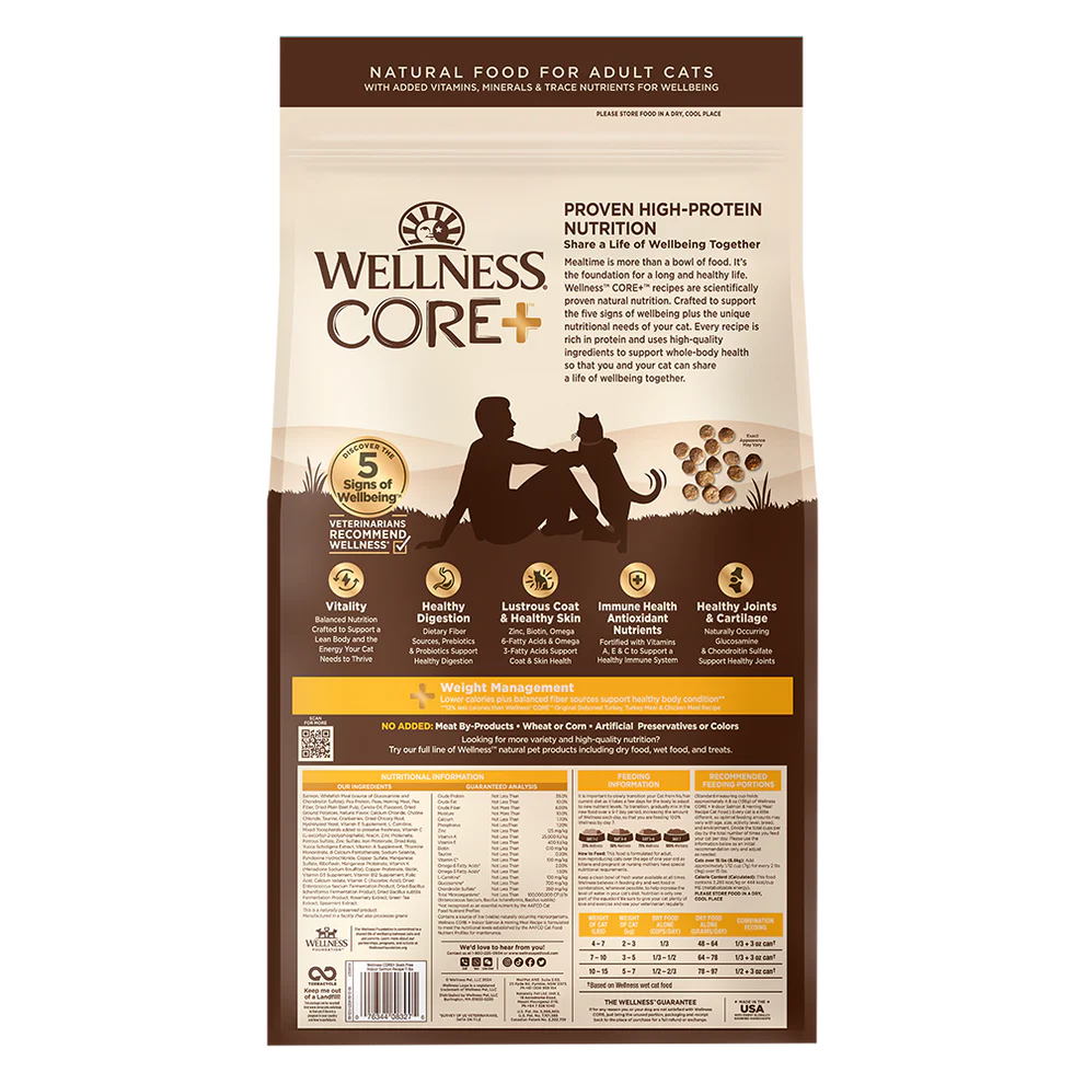 WELLNESS Core Grain Free Salmon & Herring Indoor Dry Cat Food 2.27kg