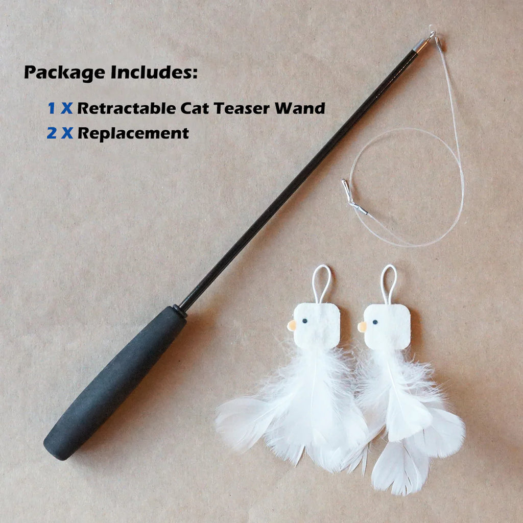 PURROOM Retractable Cat Teaser