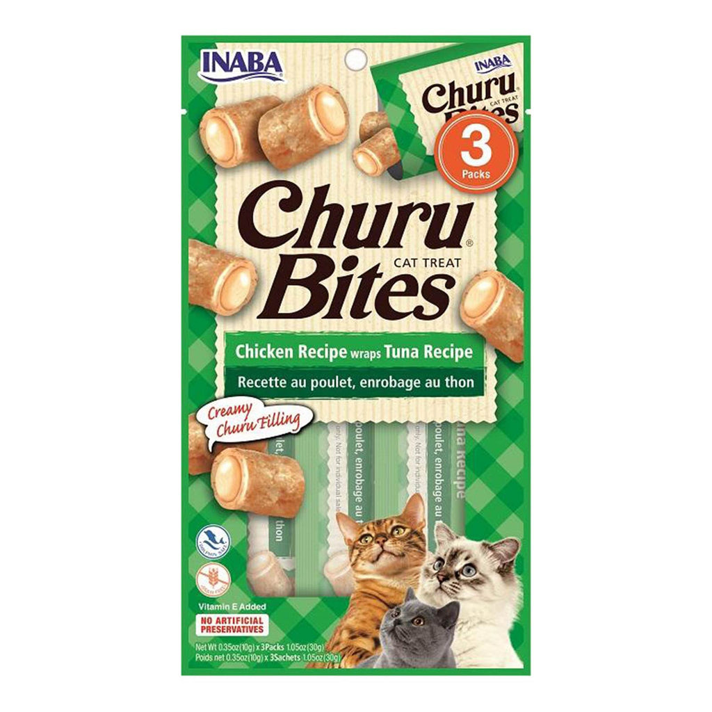 Inaba Churu Bites Chicken Wraps Tuna Salmon Cat Treats 30g