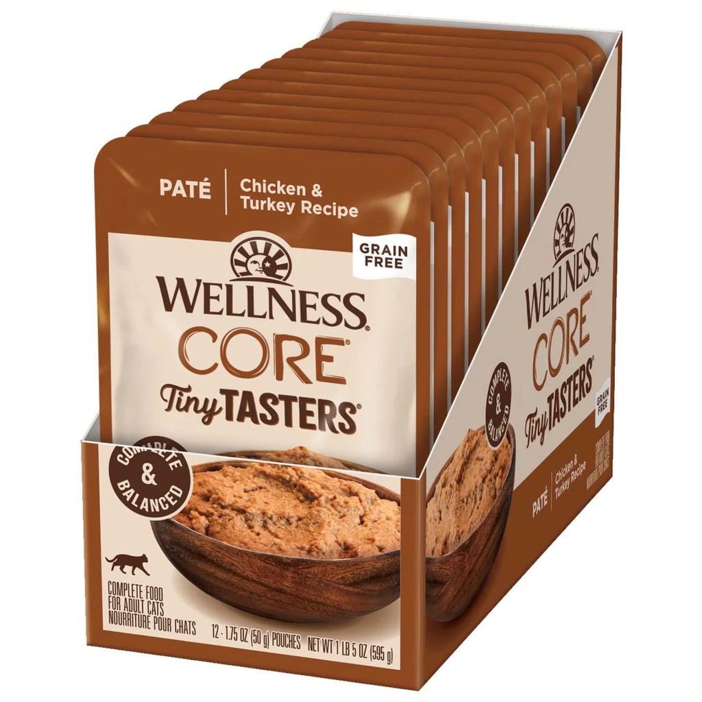 Wellness CORE Tiny Tasters Chicken & Turkey Pate Cat Wet Food 12x50g