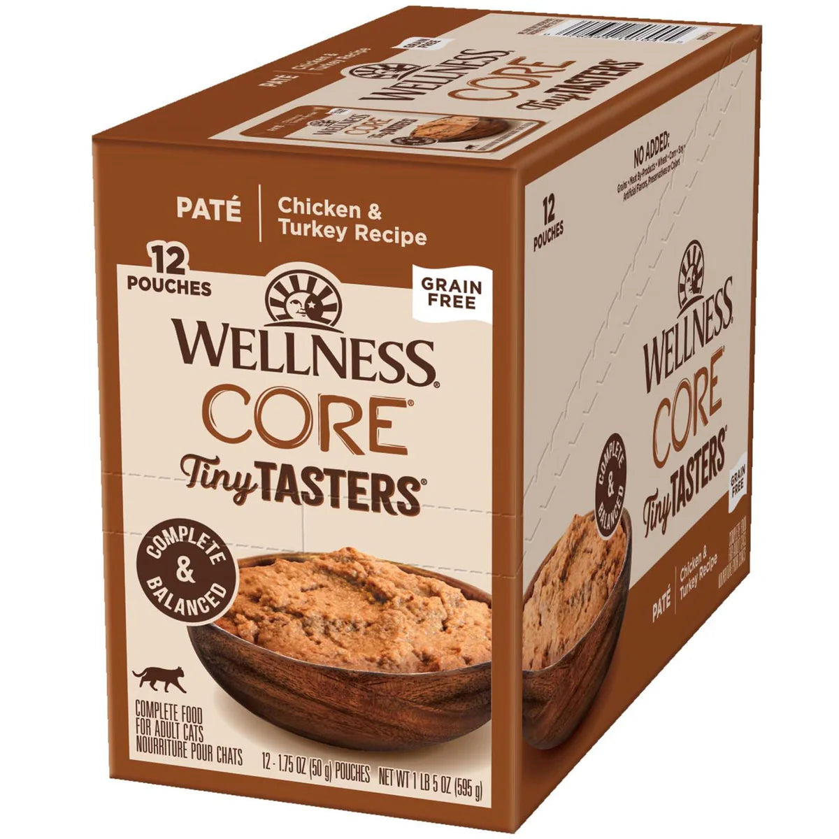 Wellness CORE Tiny Tasters Chicken & Turkey Pate Cat Wet Food 12x50g