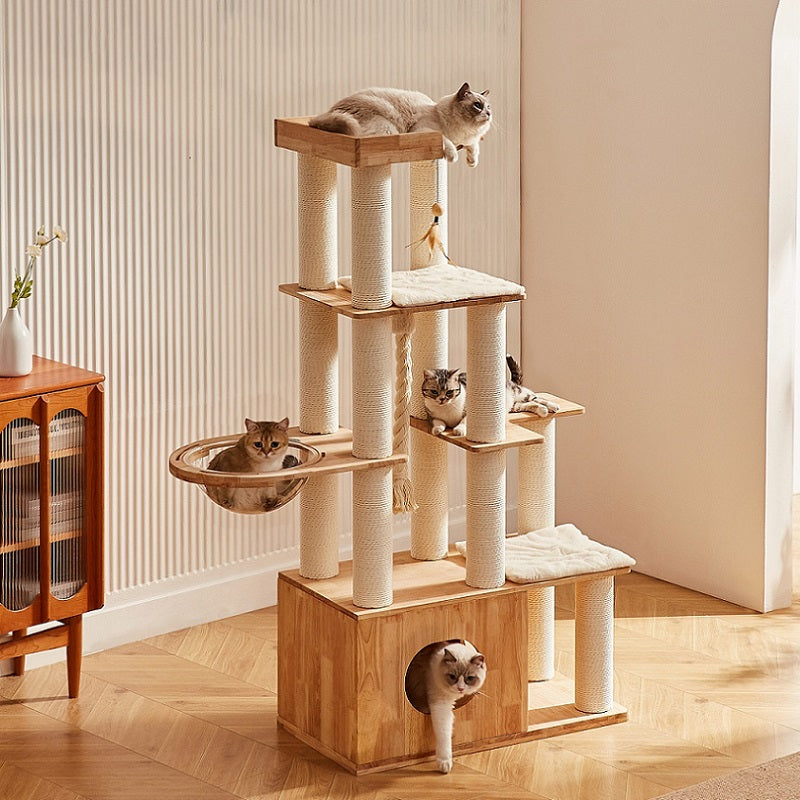 Petsbelle Solid Wood Cat Tree