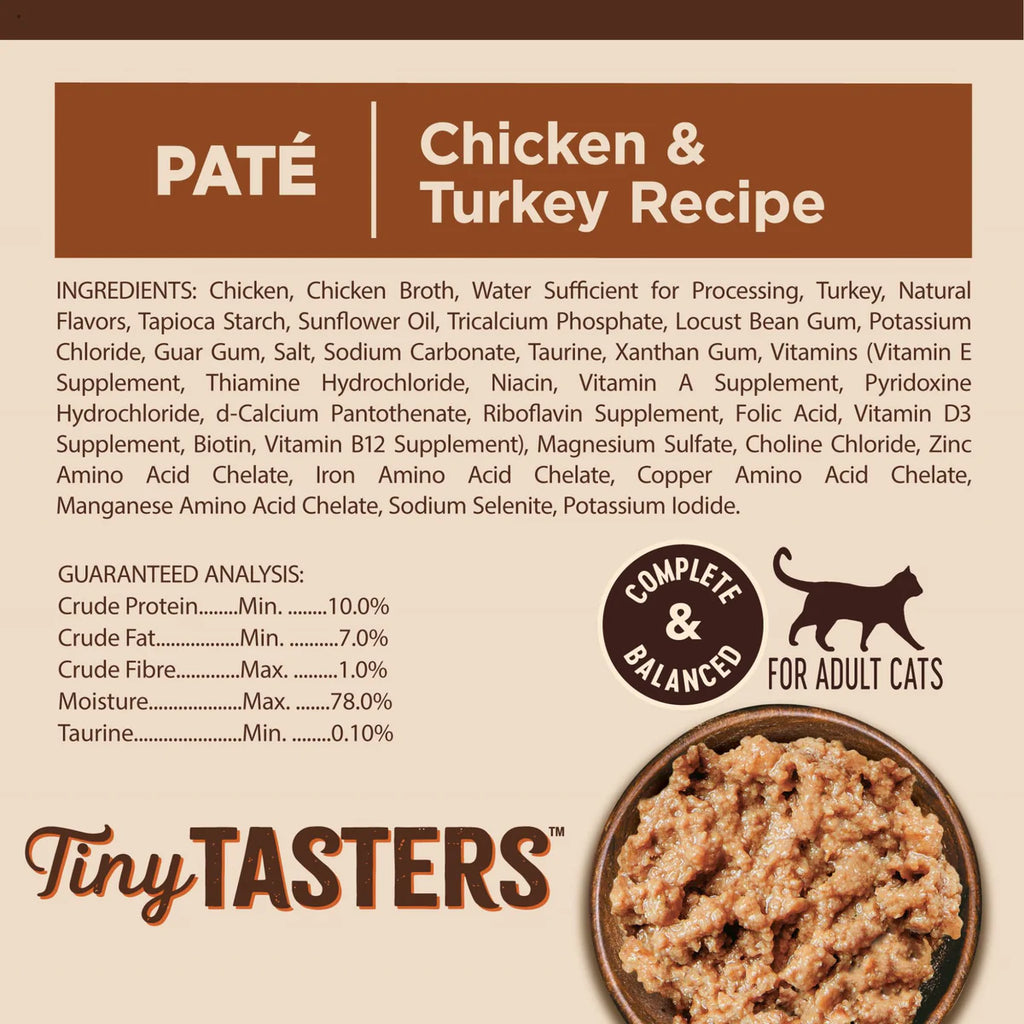Wellness CORE Tiny Tasters Chicken & Turkey Pate Cat Wet Food 12x50g