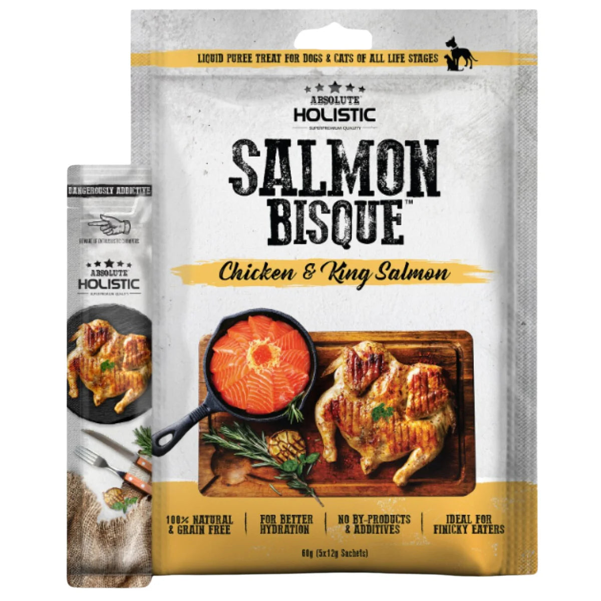 Absolute Holistic Cat Treat Bisque Chicken & King Salmon