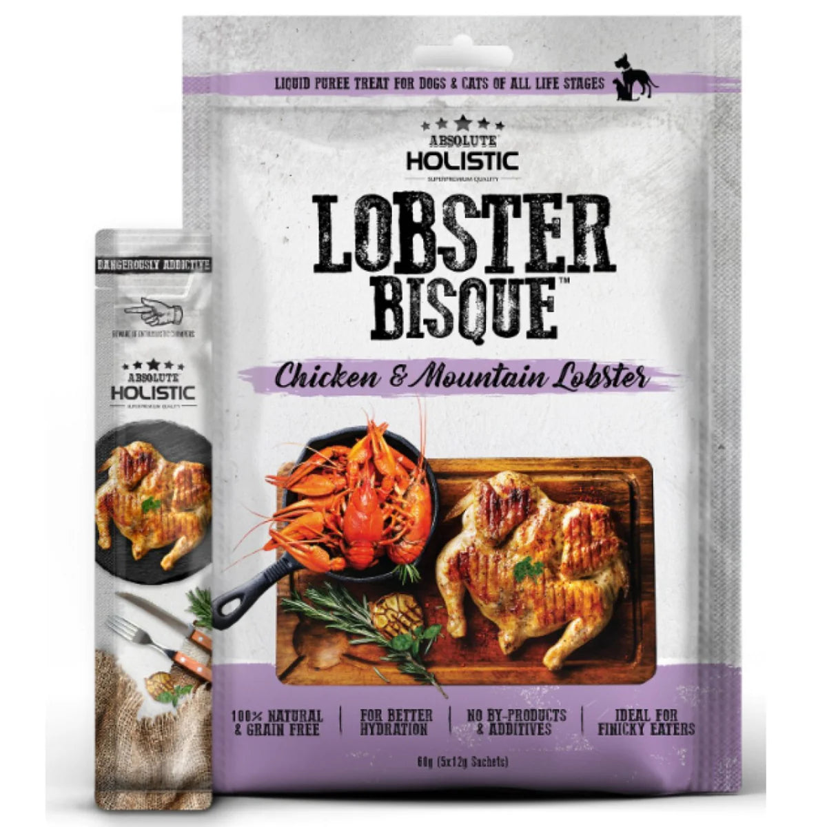 Absolute Holistic Cat Treat Bisque Chicken & Lobster 60g