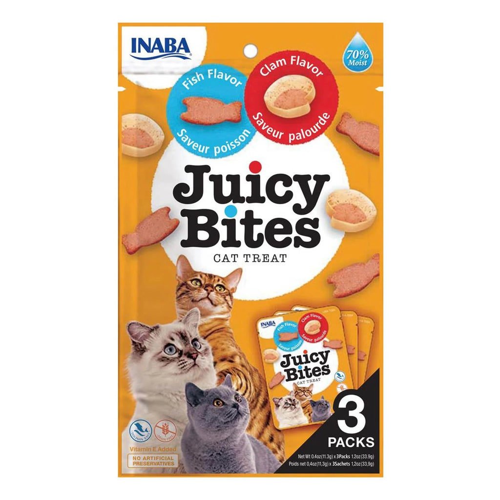 Inaba Juicy Bites Fish & Clam Flavours Cat Treats 33.9g