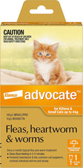 Advocate Spot-on Flea and Worm Treatment for Kittens and Small Cats up to 4kg 1pk