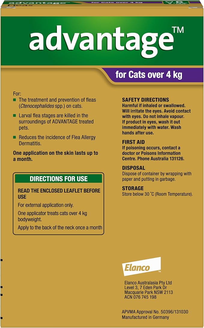 Advantage Spot-on Flea Treatment for Cats over 4kg 1pk
