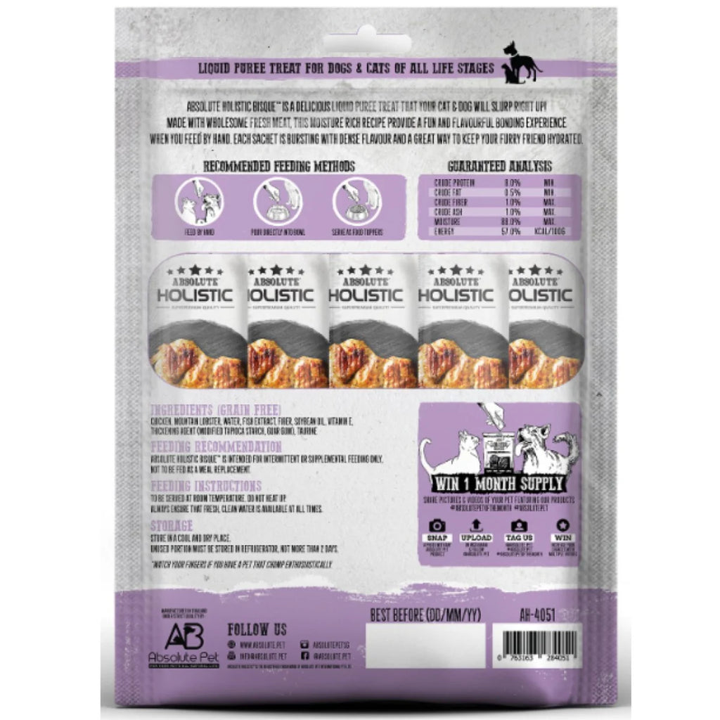 Absolute Holistic Cat Treat Bisque Chicken & Lobster 60g