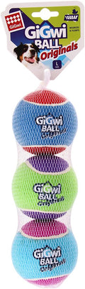 Gigwi Ball Originals Dog Toy Tennis Ball Large 3 Pack