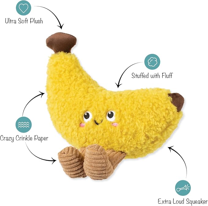 Fringe Studio Head Over Peels For U Plsh Dog Toy