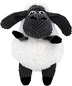 KONG - Sherps Floofs Sheep - Indoor Cuddle Squeaky Plush Dog Toy - for Medium Dogs