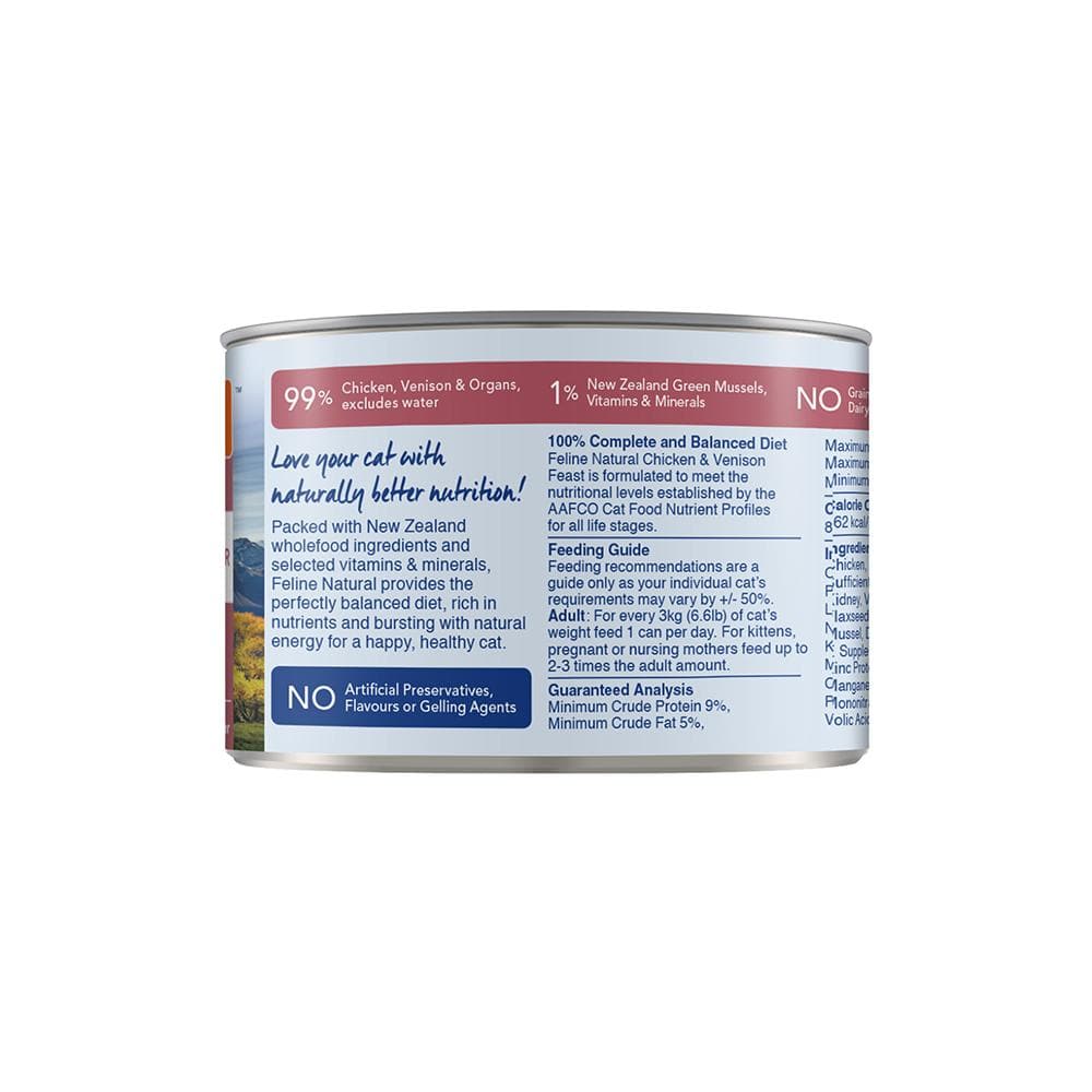 Feline Natural Premium Cat Wet Food Can 85g (CHICKEN & VENSION FEAST)