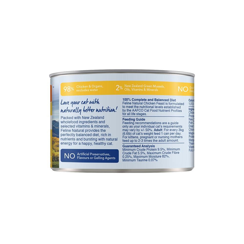 Feline Natural Premium Cat Wet Food Can 85g (CHICKEN FEAST)