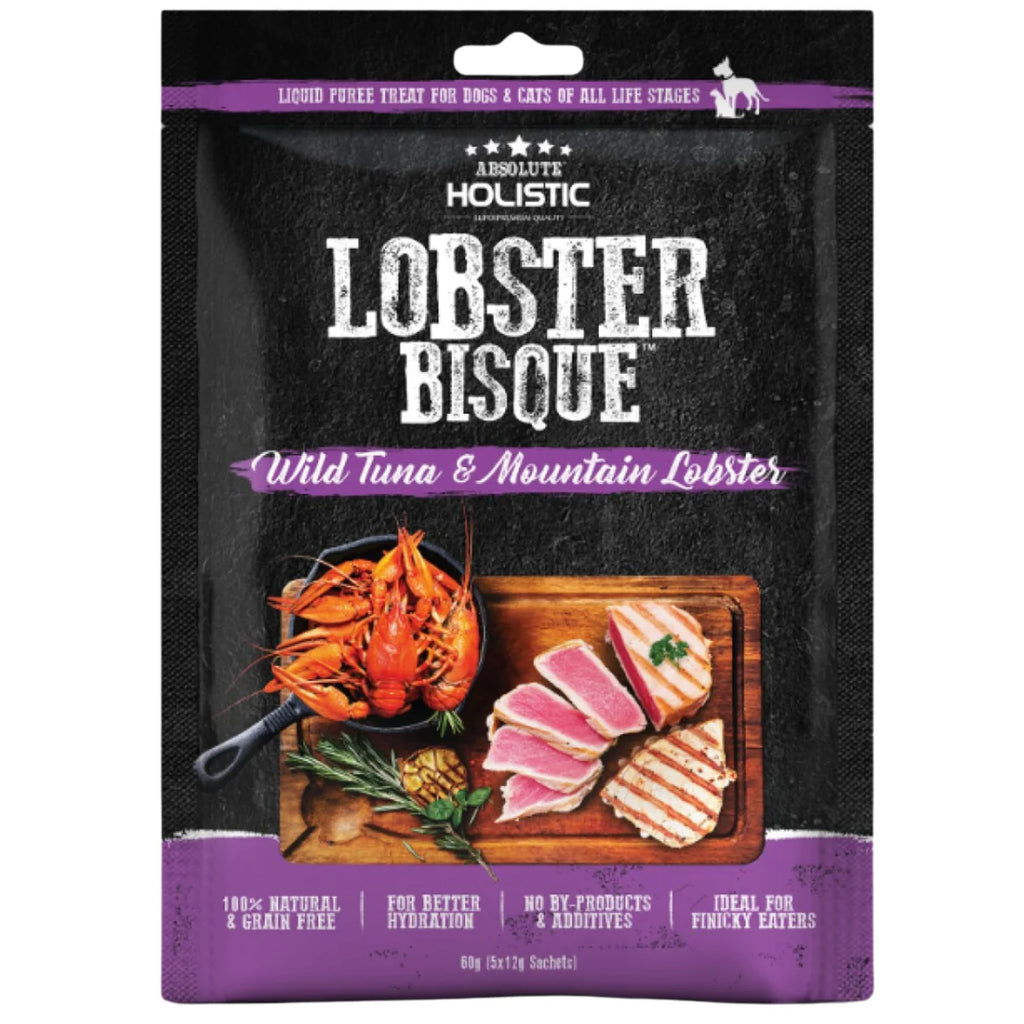 Absolute Holistic Bisque Liquid Treats for Cats and Dogs Tuna & Lobster 60g