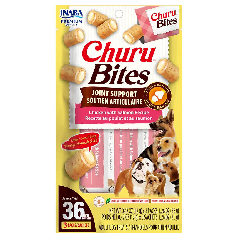 INABA DOG CHURU ROLLS JOINT SUPPORT CHCKN SALMN 30G