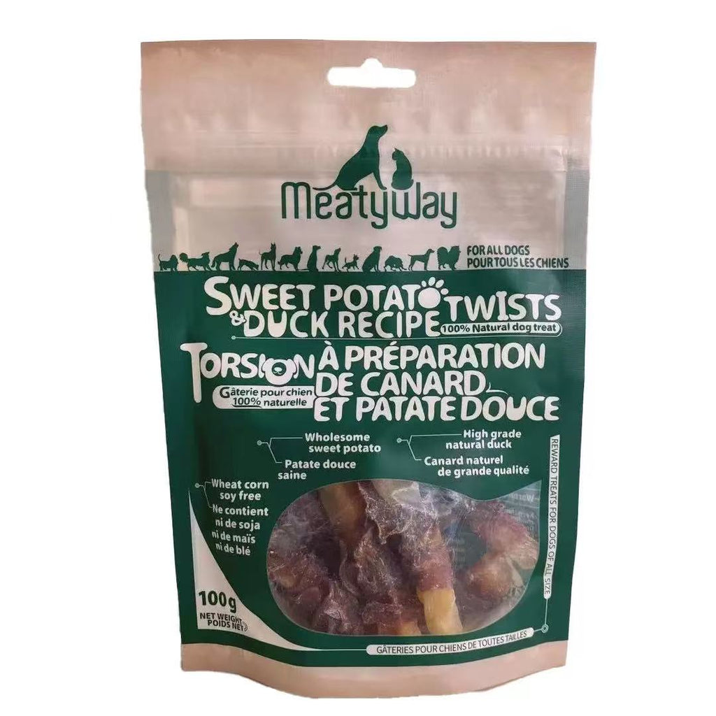 Meatyway Dog Treats Duck & Sweet Potato Rolls 100g