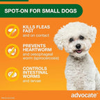 Advocate Spot-on Flea and Worm Treatment for Small Dog up to 4kg 3pk