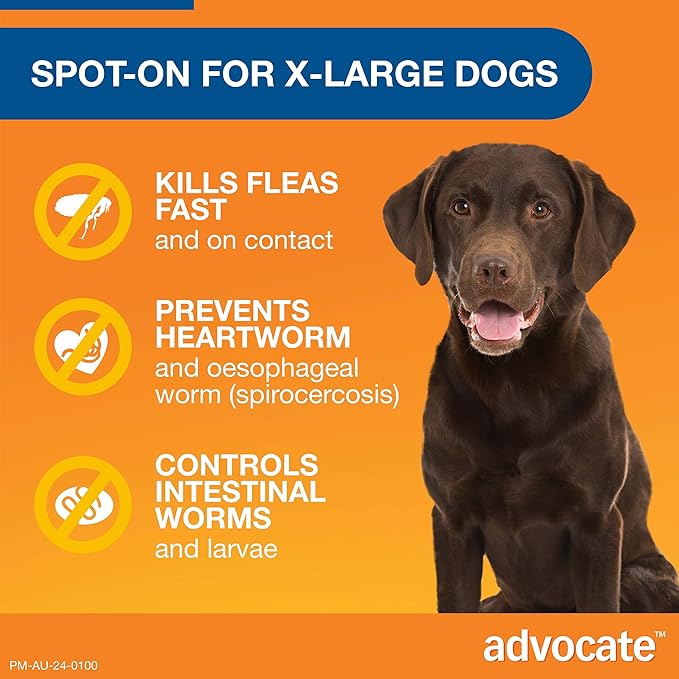 Advocate Spot-on Flea and Worm Treatment for Extra Large Dog over 25kg 3pk