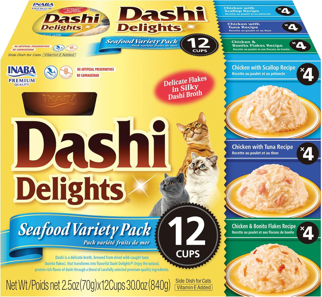 INABA DASHI DELIGHTS CUP SEAFOOD VARIETY 12PK