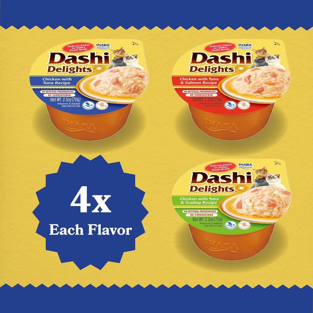 INABA DASHI DELIGHTS CUP TUNA VARIETY 12PK