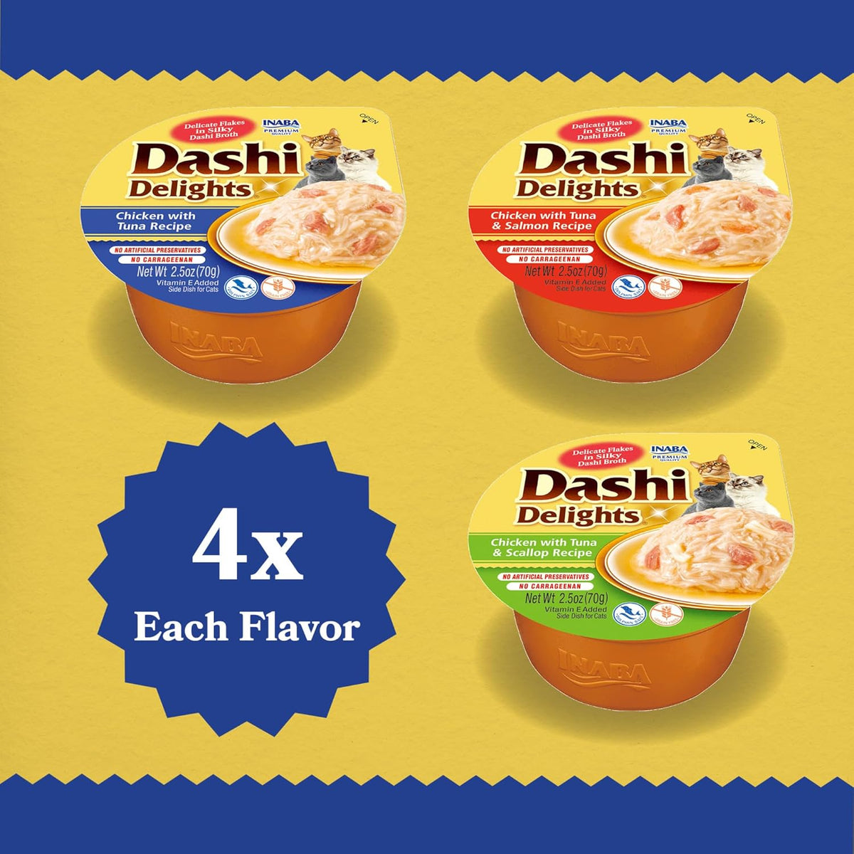 INABA DASHI DELIGHTS CUP TUNA VARIETY 12PK