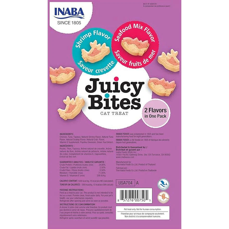 Inaba Juicy Bites Shrimp & Seafood Flavours Cat Treats 33.9g
