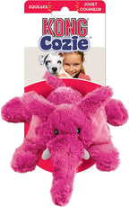 KONG - Cozie Elmer Elephant - Indoor Cuddle Squeaky Plush Dog Toy - for Small Dogs