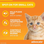 Advocate Spot-on Flea and Worm Treatment for Kittens and Small Cats up to 4kg 1pk