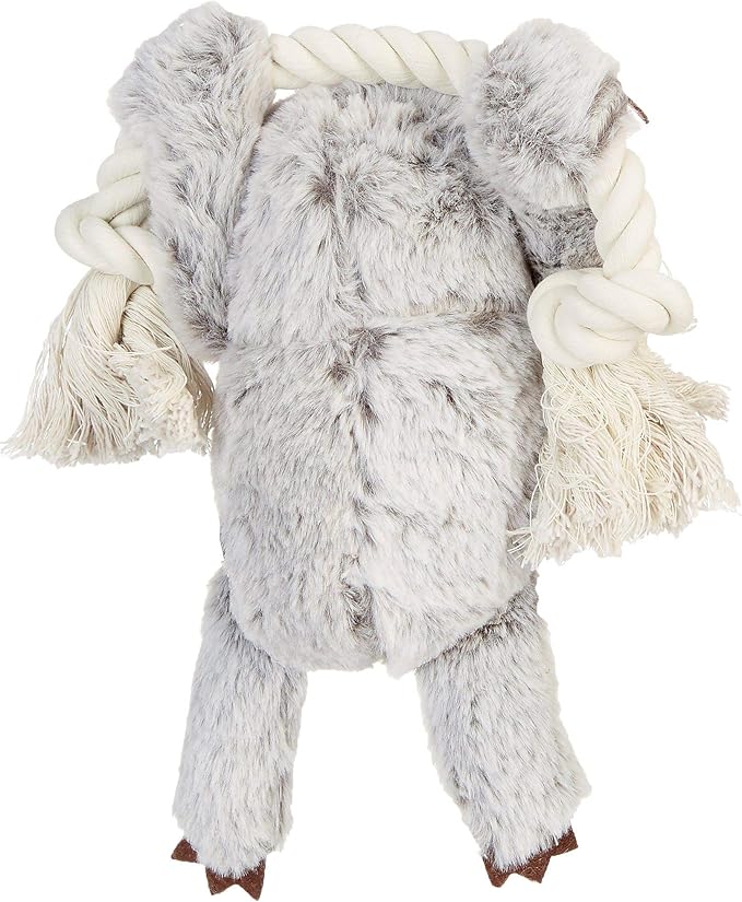 Fringe Studio Dog Toy, Girlie Sloth On A Rope Plsh Pet Toy