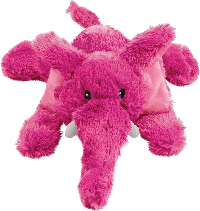 KONG - Cozie Elmer Elephant - Indoor Cuddle Squeaky Plush Dog Toy - for Small Dogs