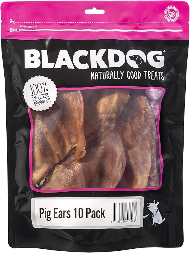 Blackdog Pig Ears Dog Treats 10 Pack