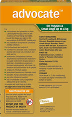 Advocate Spot-on Flea and Worm Treatment for Small Dog up to 4kg 3pk