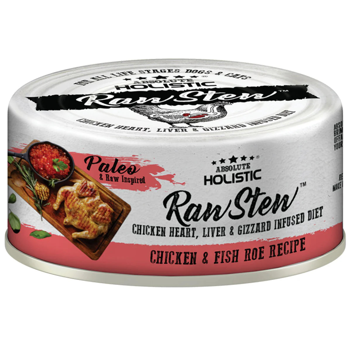 Absolute Holistic RawStew Wet Food for Cats & Dogs 80g (Chicken & Fish Roe)