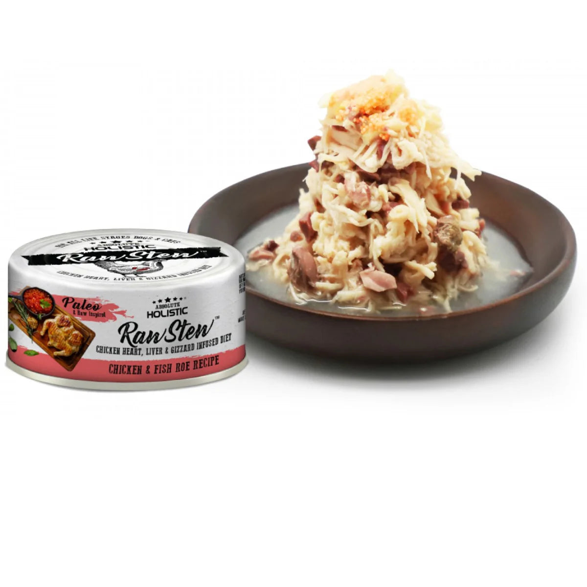 Absolute Holistic RawStew Wet Food for Cats & Dogs 80g (Chicken & Fish Roe)