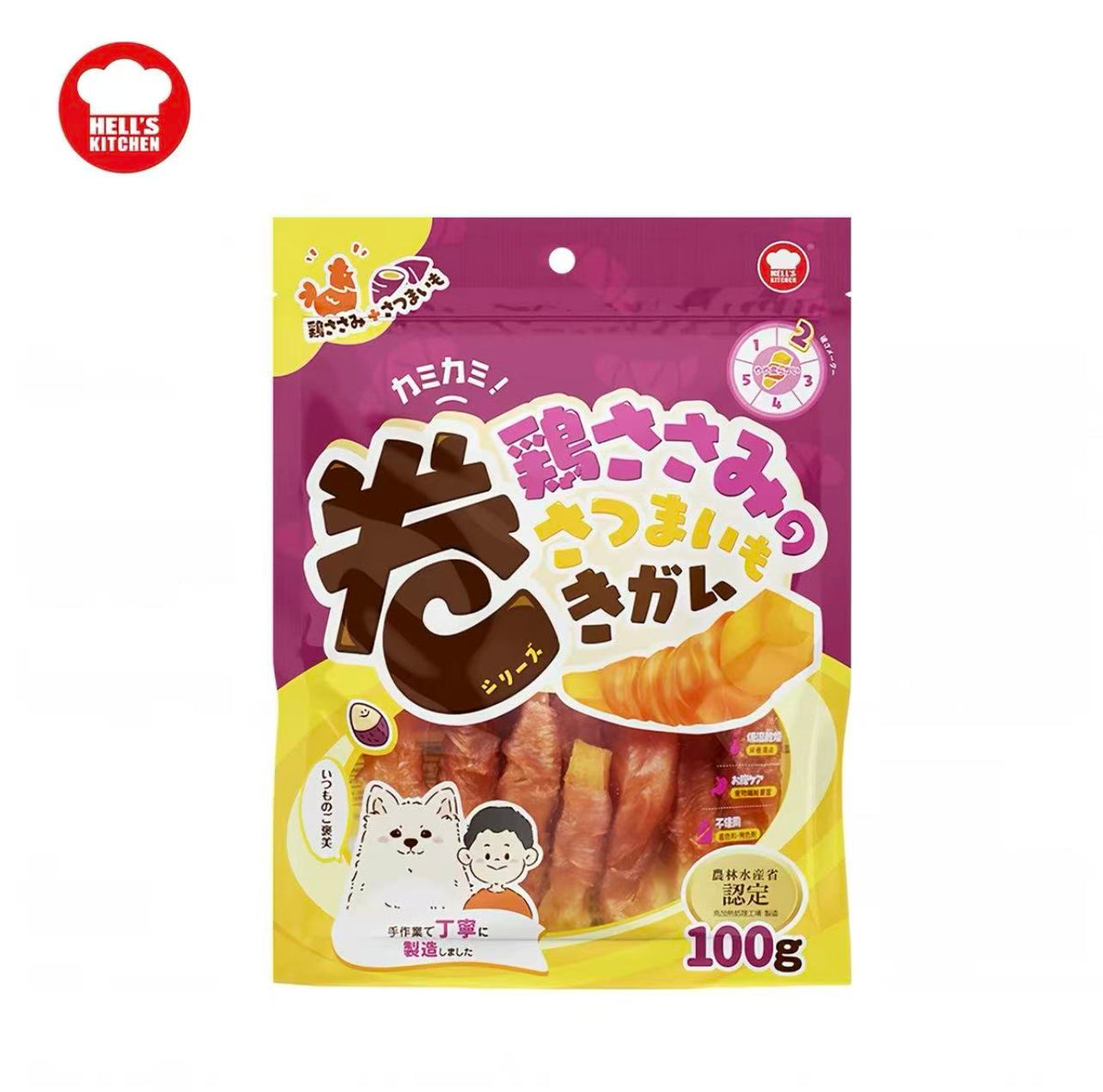 Hell's Kitchen Dog Treats Chicken Wrapped Sweet Potato 100g