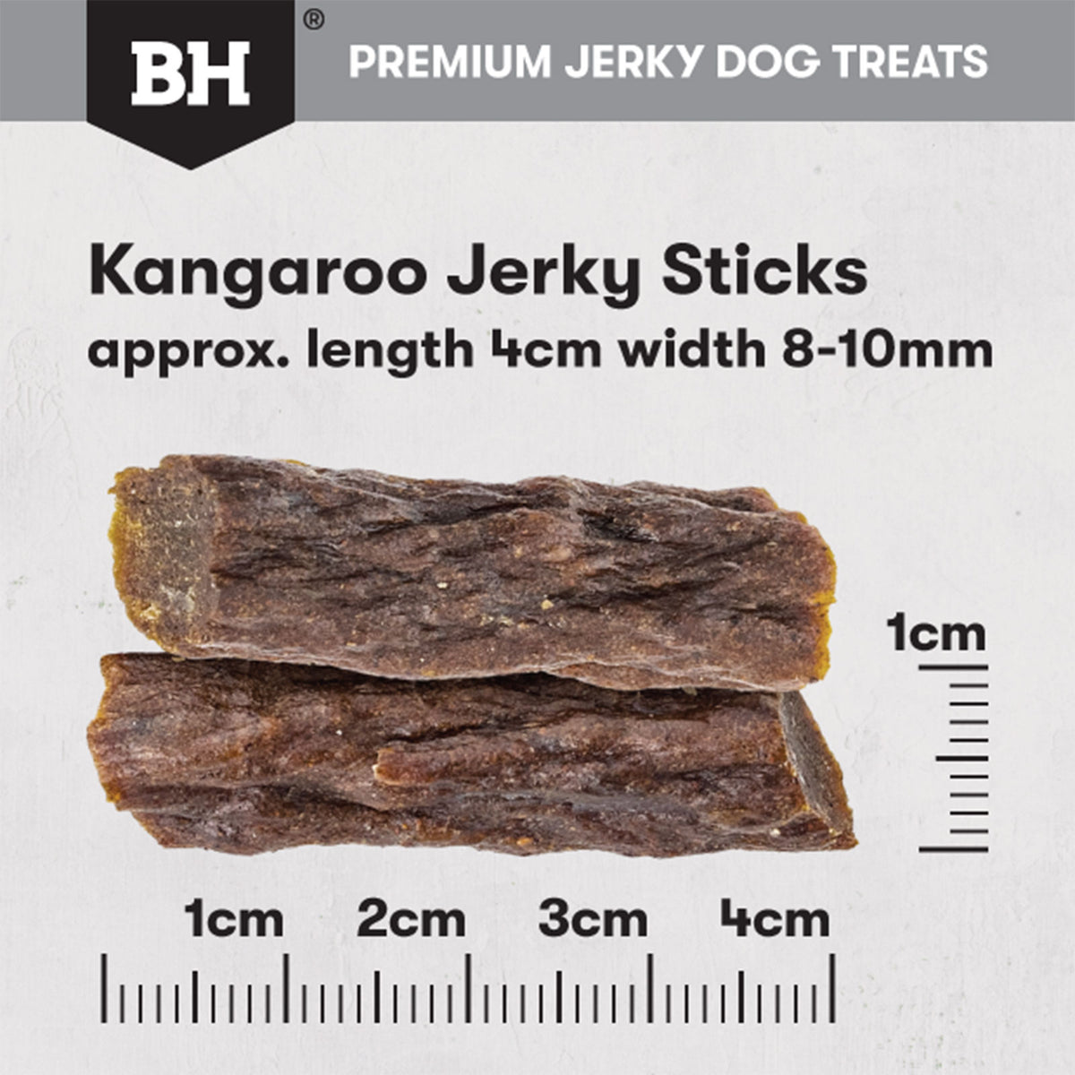BLACK HAWK DOG TREATS KANGAROO JERKY STICKS 100G