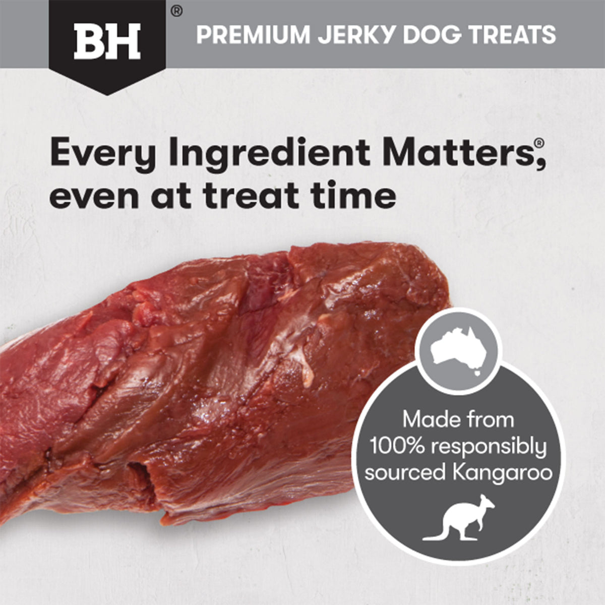 BLACK HAWK DOG TREATS KANGAROO JERKY STICKS 100G