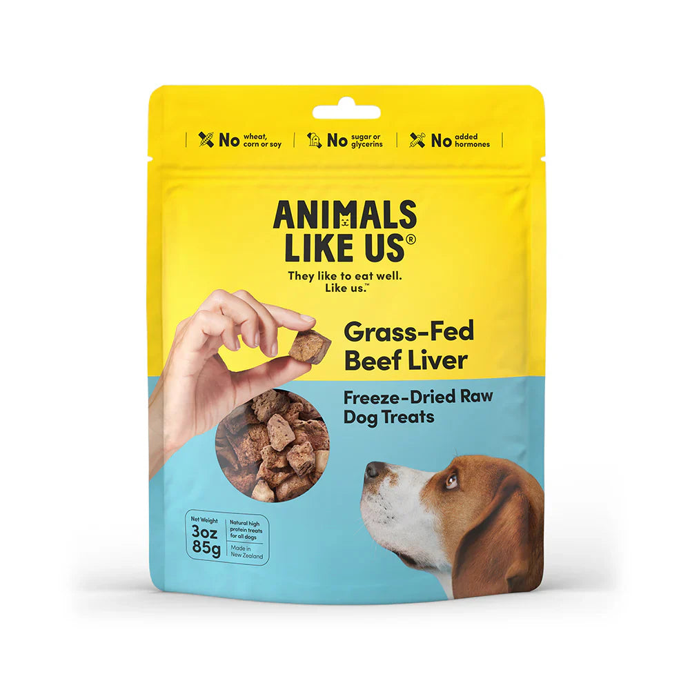 Animals Like Us Grass-Fed Beef Liver Freeze Dried Raw Dog Treats 85g