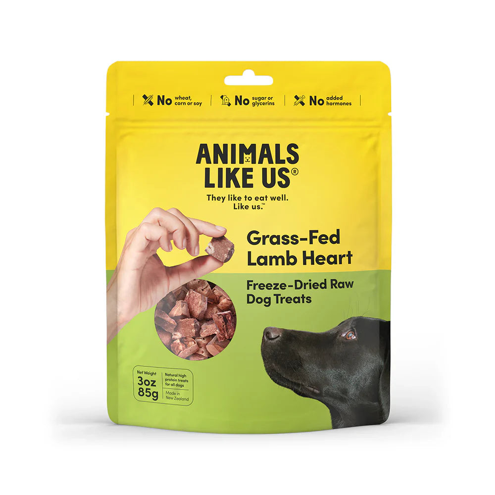 Animals Like Us Grass-Fed Lamb Heart Freeze Dried Raw Dog Treats 85g