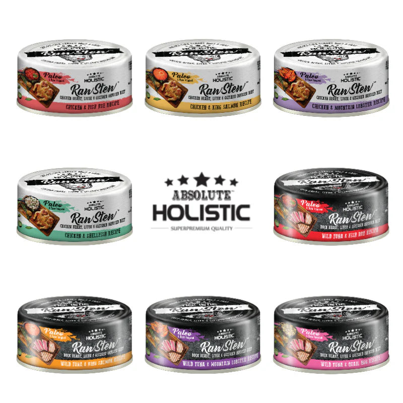 Absolute Holistic RawStew Wet Food for Cats & Dogs 80g (Tuna & Quail Egg)