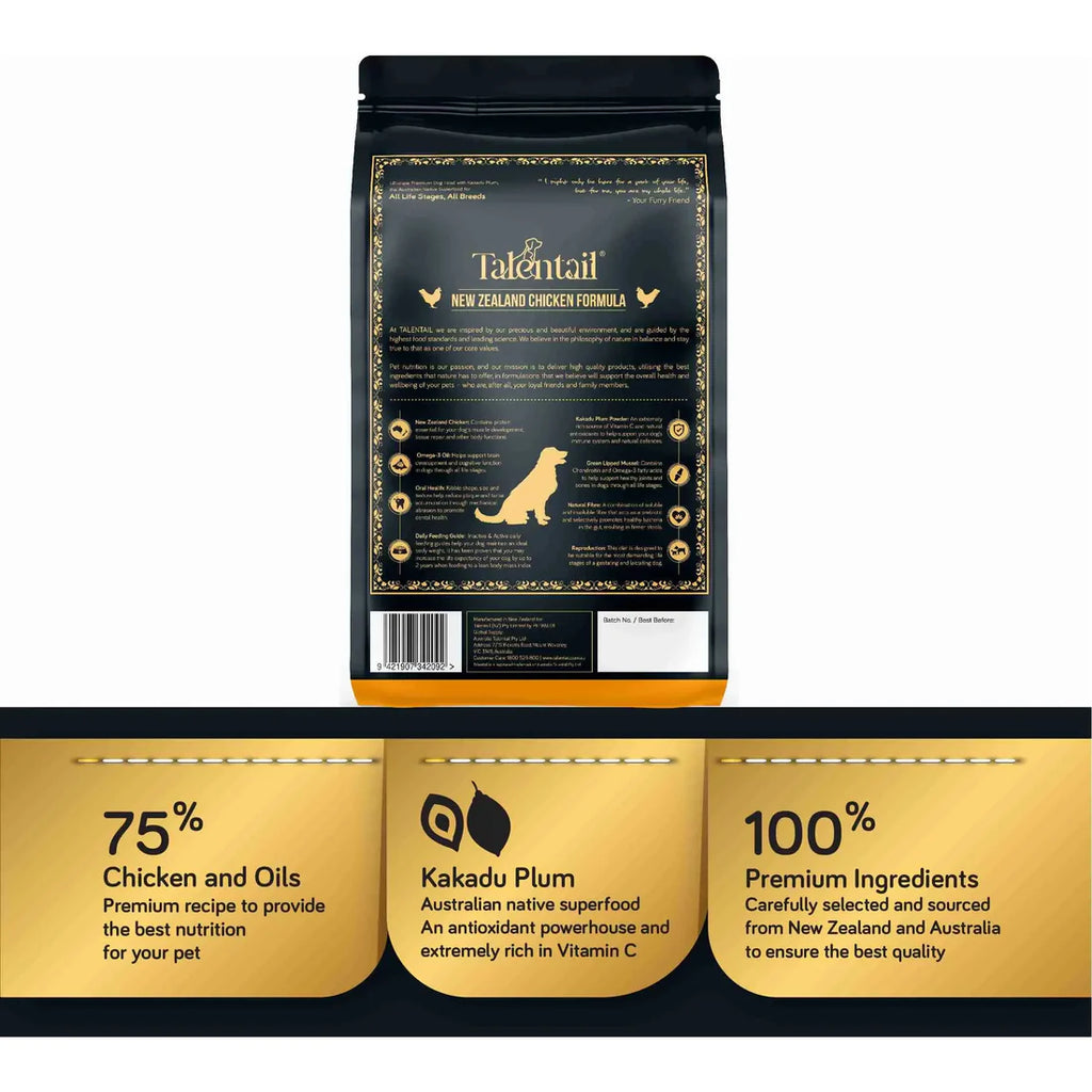 Talentail Ultimate Dog New Zealand Chicken Dry Dog Food 1.8kg
