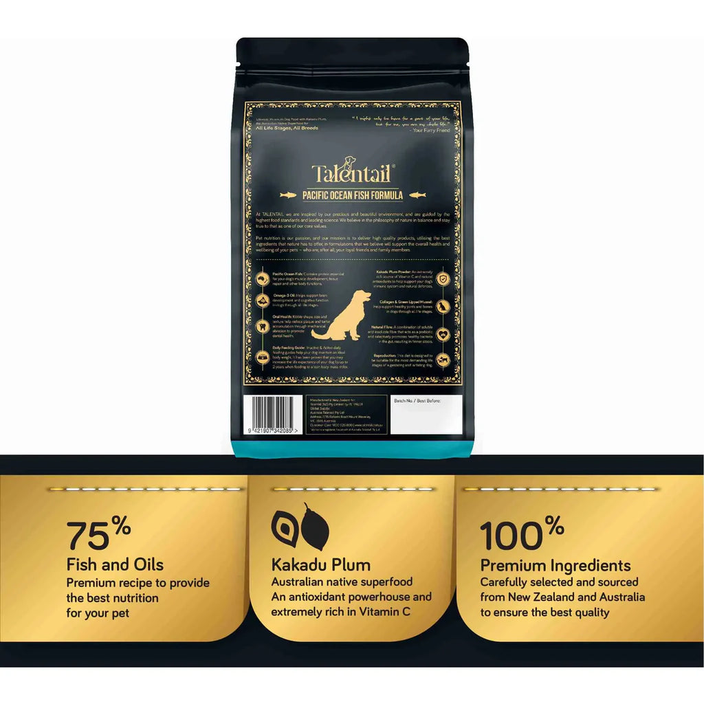 Talentail Ultimate Pacific Ocean Fish Dry Dog Food 1.8kg