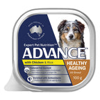 ADVANCE DOG ADULT HEALTHY AGE CHICKEN RICE 100G 12PK