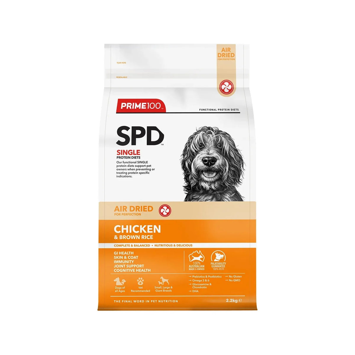 Prime100 SPD Air Dried Chicken & Brown Rice 2.2kg