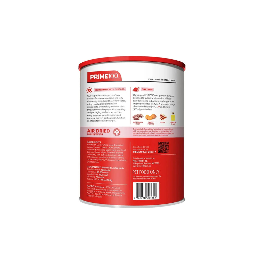 Prime100 SPD Air Dried Duck & Sweet Potato 600g